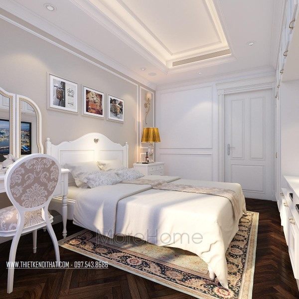 Thiết kế nội thất phòng ngủ chung cư Hei Tower